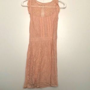 Pink lace dress